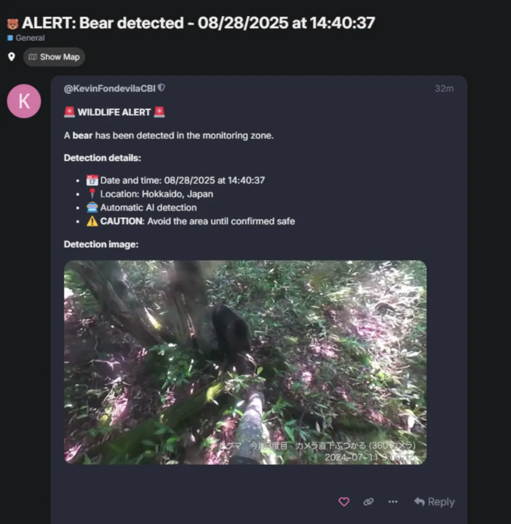 Bear Detection Alert Notification